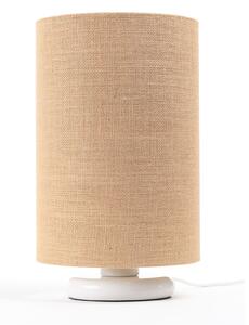 BPS koncept Stolní lampa BOHO přírodní juta, 1xE27, v. 34 cm Barva: Bílá