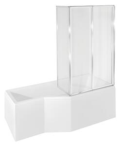 Besco Akrylátová atypická vana s vanovou zástěnou INTEGRA VK 3 150x75 (170x75) Barva: Bílá, Rozměry (cm): 150x75, Orientace: Pravá