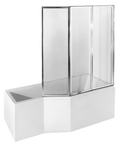 Besco Akrylátová atypická vana s vanovou zástěnou INTEGRA VK 3 150x75 (170x75) Barva: Bílá, Rozměry (cm): 150x75, Orientace: Pravá