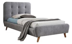 Čalouněná postel TIFFANY 90 x 200 cm barva šedá / dub