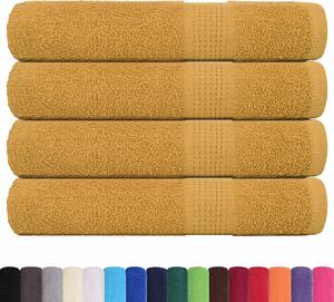 Saunové osušky FROGN 4 ks zlaté 80x200 cm 360 g/m²