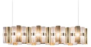 Slamp La Lollo Gold suspension linear 140, designové závěsné svítidlo, 110W LED 2700K stmívatelné, délka 142cm