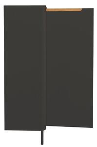 Matně antracitově šedý lakovaný nástěnný botník Tenzo Switch 88 x 33 cm