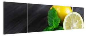 Obraz citrónu na stole (170x50cm)