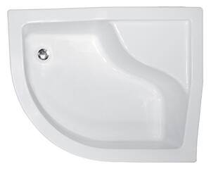 Besco Asymetrická sprchová akrylátová vanička MAXI AS 100x80 (120x85) Rozměry (cm): 100x80, Orientace: Pravá
