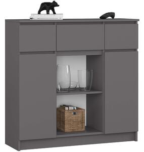 Komoda Kalista VII (šedý grafit). Akce -10%