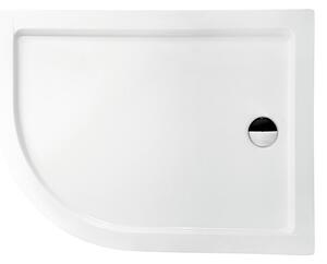 Besco Asymetrická sprchová akrylátová vanička SATURN AS 100x80 (120x90) IP Rozměry (cm): 100x80, Orientace: Pravá
