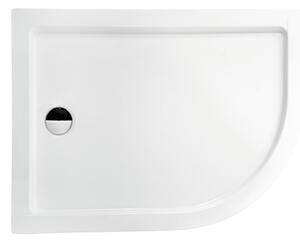 Besco Asymetrická sprchová akrylátová vanička SATURN AS 100x80 (120x90) IP Rozměry (cm): 100x80, Orientace: Levá