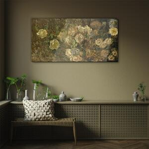 Obraz na skle Obraz na skle Abstrakce mincí květin