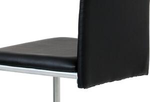 Jídelní židle DCL-102 BK, černá koženka