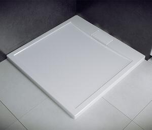 Čtvercová sprchová akrylátová vanička AXIM UltraSlim SQ 80 (80x80x4,5 cm) - Besco #BAX-80-KW