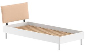Vipack Bila dřevěná postel Forrest 90 x 200 cm s boucle čelem