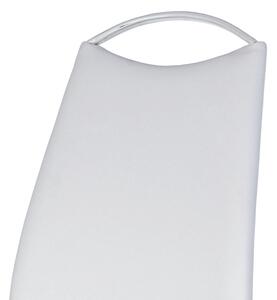 Jídelní židle HC-981 WT koženka bílá, chrom