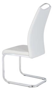 Jídelní židle na pohupové podnoži v ekokůži bílé barvy HC-981 WT