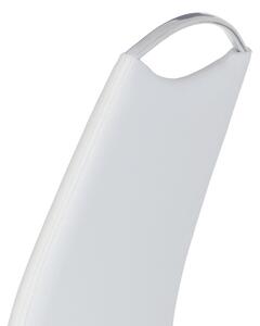 Jídelní židle HC-981 WT koženka bílá, chrom