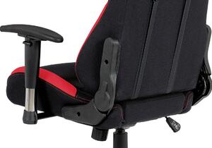 Kancelářská židle polohovací černá a červená látka KA-F02 RED