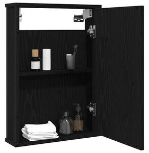 Koupelnová zrcadlová skříňka Černý dub 42x12x60 cm kompozit