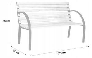 Garden Line Zahradní lavička SVIHEJ 120 cm dřevěná
