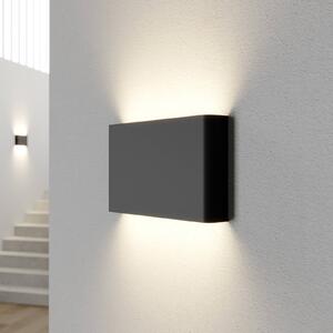 Nowodvorski Lighting Nástěnné svítidlo Haga, grafit, kov, G9, nahoru/dolů, šířka 25,5 cm, stmívatelný, Černá, Obývací pokoj / jídelna, kov, Moderní