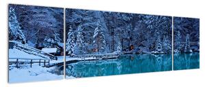 Obraz zimního jezera (170x50cm)