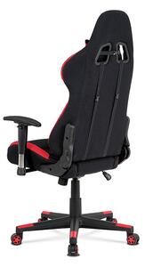 Kancelářská židle polohovací černá a červená látka KA-F02 RED