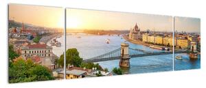Obraz Budapešť - výhled na řeku (170x50cm)