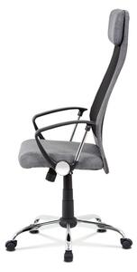 Kancelářská židle s houpacím mechanismem v kombinaci šedá látka a černá MESH KA-V206 GREY