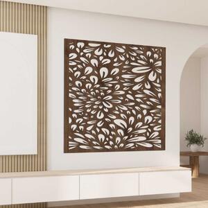 Čtvercový vyřezávaný nástěnný panel květinový design | BOMB: HDF - Dub Bronze 30 cm 4571-103298 HDF0285