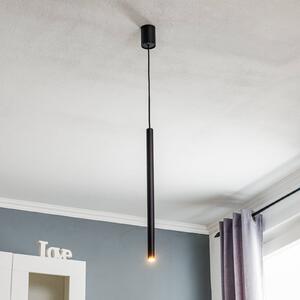 Závěsná lampa Laser, jednoplamenná, černá, stínidlo 49 cm