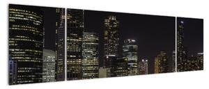 Obraz nočního velkoměsta (170x50cm)
