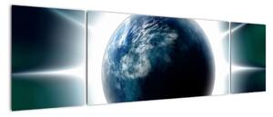 Moderní obraz zeměkoule (170x50cm)