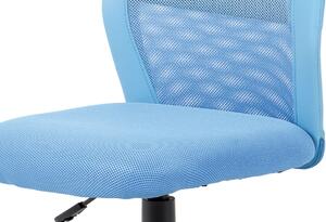 Kancelářská židle modrá v kombinaci látky MESH a ekokůže KA-V101 BLUE