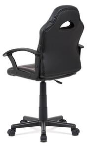 Výškově nastavitelná kancelářská židle z ekokůže v černočervené barvě KA-V107 RED