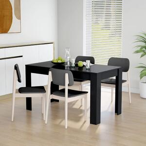 Jídelní stůl černý 140 x 74,5 x 76 cm dřevotříska
