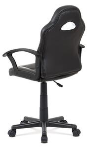 Výškově nastavitelná kancelářská židle z ekokůže v černobílé barvě KA-V107 WT
