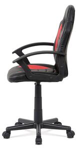 Výškově nastavitelná kancelářská židle z ekokůže v černočervené barvě KA-V107 RED