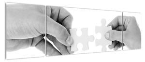 Černobílý obraz - puzzle (170x50cm)