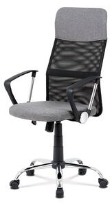 Kancelářská židle KA-V204 GREY látka šedá/síťovina černá