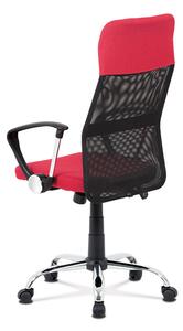 Kancelářská židle potažena červenou látkou s černými detaily KA-V204 RED