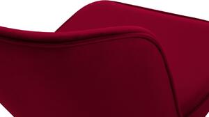 Červená sametová jídelní židle MICADONI CABRI
