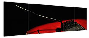 Obraz červené kytary (170x50cm)