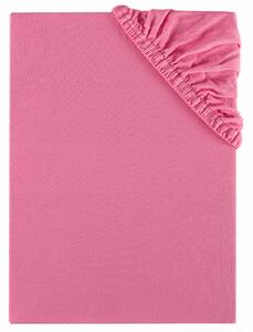 Prostěradlo růžové jersey EMI: Prostěradlo prodloužené 90(100)x220
