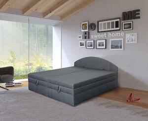 Polohovací čalouněná postel RUDY 180x200 cm, tmavě šedá látka