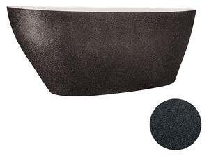 Besco Volně stojící vana z litého mramoru Goya Glam 140x62 (160x70, 170x72) Barva: Bílá/grafit, Rozměry (cm): 140,5x62,5