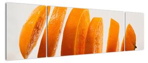 Moderní obraz - dílky pomeranče (170x50cm)