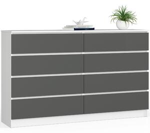 Komoda Koa IV (bílá + šedá). Akce -11%