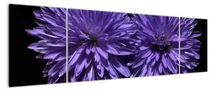 Obraz fialových květů (170x50cm)