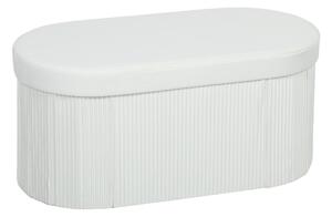 Skládací úložná lavice HOMCOM 76 × 38 × 35 cm – polstrované sedadlo se sametovým vzhledem a víkem, úložný taburet pro obývací pokoj, předsíň i ložnici