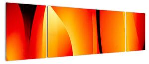 Oranžový abstraktní obraz (170x50cm)