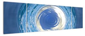 Moderní obraz - modrá abstrakce (170x50cm)